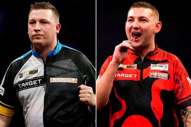 Darts ace Nathan Aspinall says Premier League rival 'wears full football kits at 34'