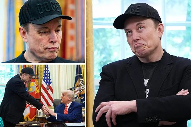 4 bizarre moments as Musk leaves White House - black eye, odd t-shirt, and decor comment