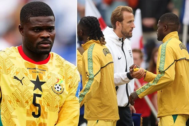 England players bar one shake hands with rape-accused Thomas Partey