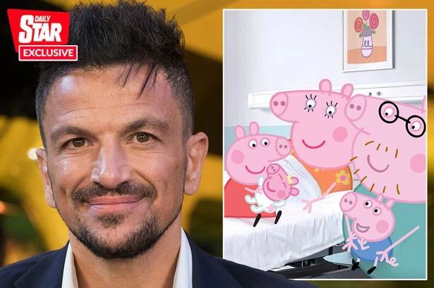 Peter Andre issues message to Peppa Pig's mum after giving birth to third child