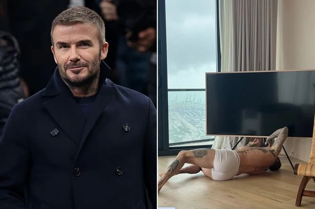 David Beckham sends fans wild as Victoria shares snap of him in tight white pants