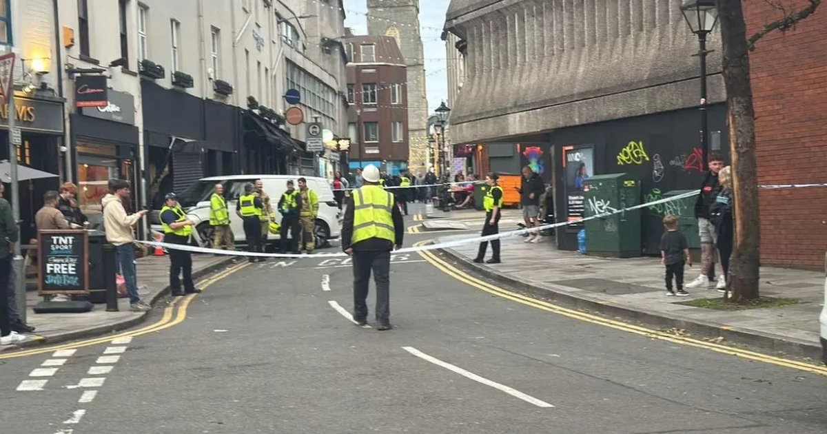LiveCardiff crash LIVE: Van smashes into building in busy city centre