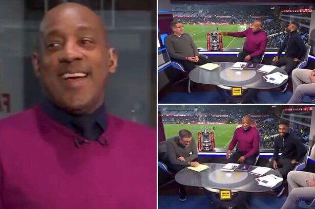 Dion Dublin says 'I'll take him outside' after Spurs fan calls him a 'w*nker' on live TV