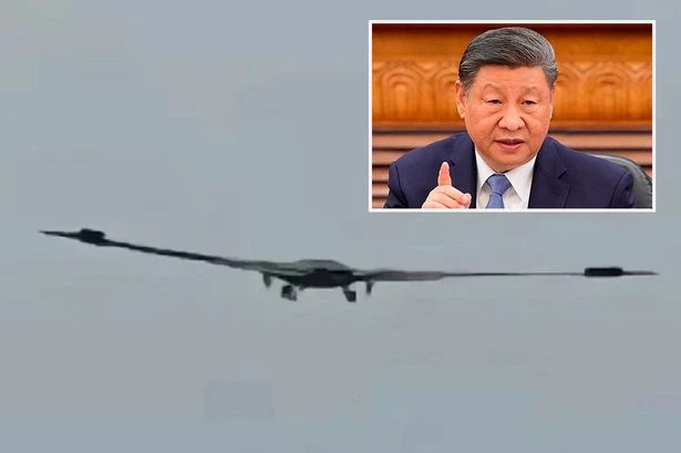 China's giant stealth drone spotted on test flight as satellite images show 'secret base'