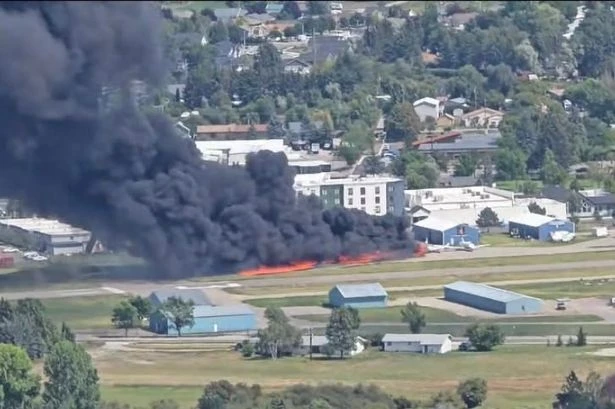 Montana plane crash horror as huge fireball spotted at airport