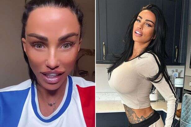 Katie Price unveils huge new lips after getting even more filler pumped in