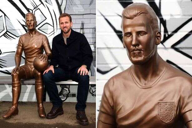 Harry Kane 'nightmarish' statue 'too risky for train station' unveiled by England ace