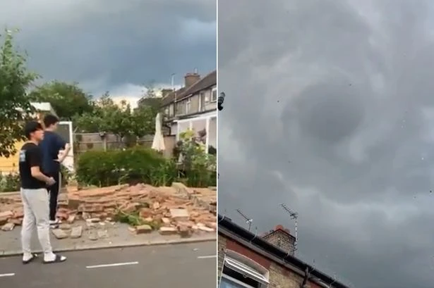 Terrifying 'tornado' destroys London properties as police confirm lightning strike