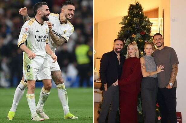 Ex-Real Madrid duo spend Chritsmas together after dating jaw-dropping twin WAGs