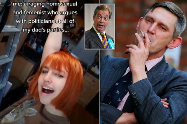 Teen daughter of ex-UKIP spin chief says she's a 'raging homosexual feminist' on TikTok