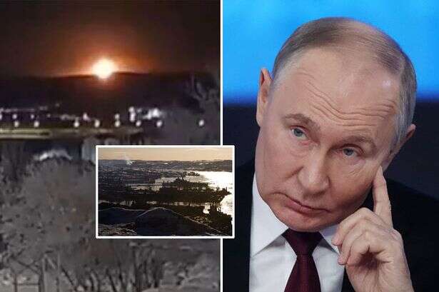 Mystery explosions shake homes near Putin's secret Arctic military bases as inferno lights up sky