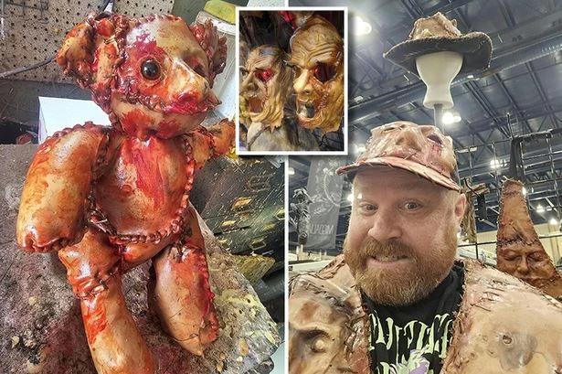 'Human skin' teddy bear creator dubbed a 'Satanist' as man arrested for planting toy at gas station