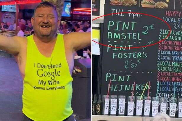 'I went to cheapest bar in Benidorm - pints are cheaper than a cuppa'