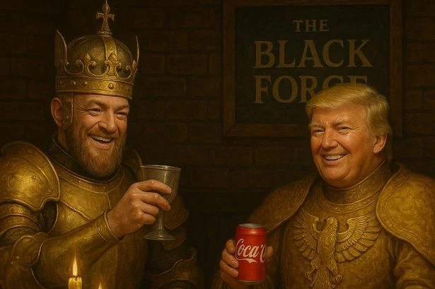 Conor McGregor invites Trump to try 'best Coke in Ireland' with bizarre medieval knights image