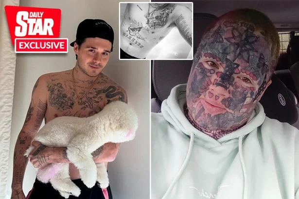 Brooklyn Beckham told 'sort your head out' over 70 Nicola tattoos by 'UK's most inked mum'