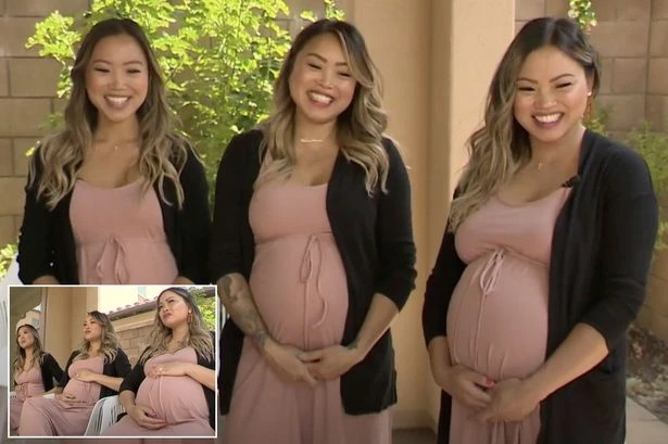 Triplet sisters pregnant at the same time - and their babies are due weeks apart