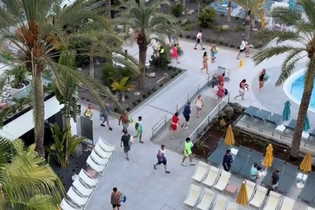 Sunbed wars as Brits 'held back' by security to stop them nabbing loungers before 8am