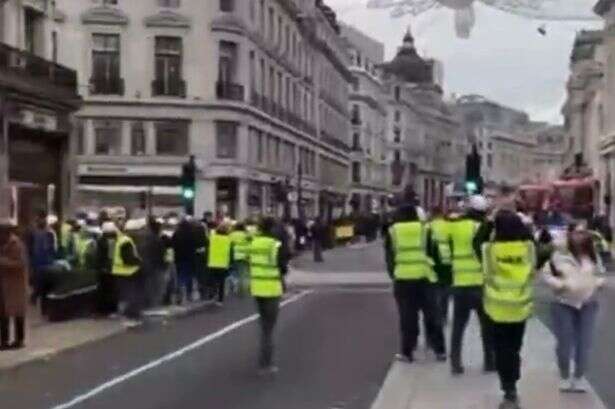 London's Regent Street locked down by 'bomb threat' with all shops evacuated