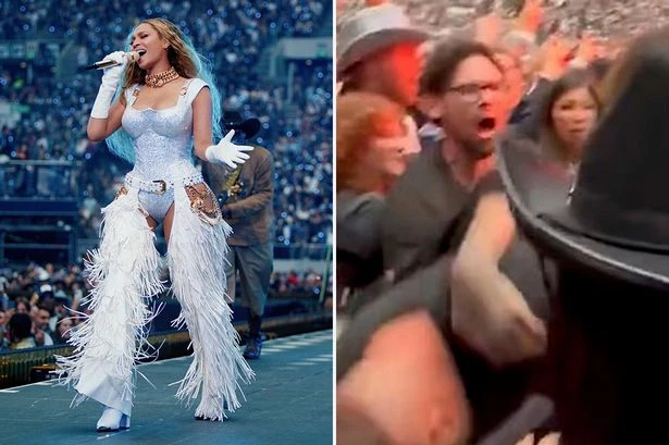 Beyoncé fans brawl as 'cowboy' fights someone in crowd on first night of UK tour