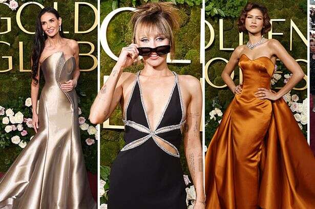 Golden Globes hottest red carpet looks - Miley Cyrus plunging dress to ageless Demi Moore