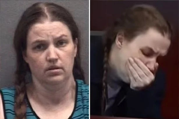 Twisted mum vomits in court as she's shown pictures of son she starved and tortured