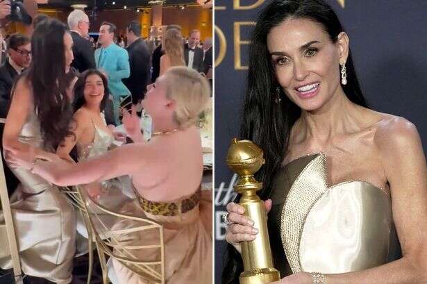 Demi Moore appears to snub superfan Kylie Jenner in awkward Golden Globes run-in