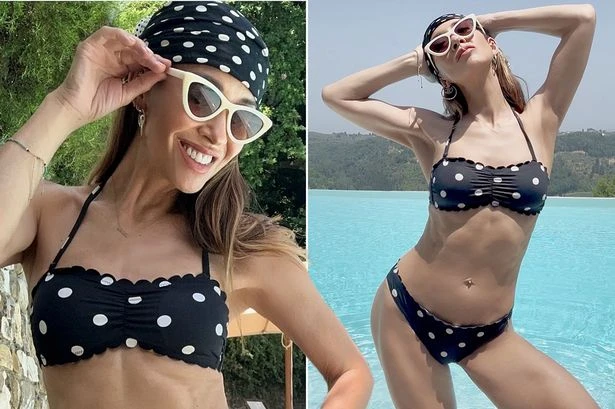 Myleene Klass wows in skimpy bikini as she shows off jaw-dropping figure by pool