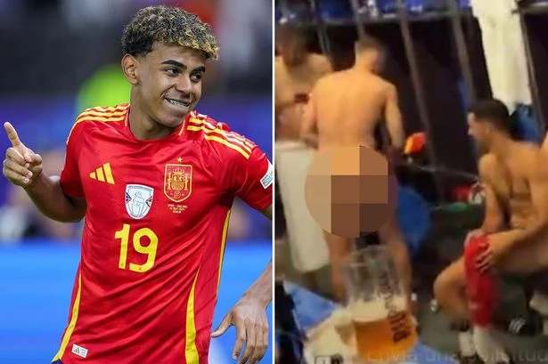 Spain's Euro 2024 hero accidentally flashes team-mates a** when celebrating win