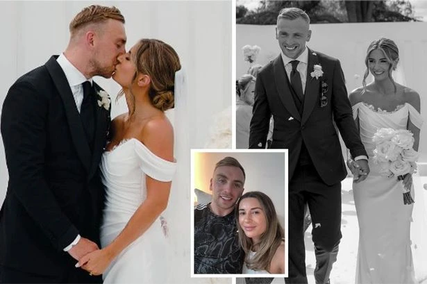 Dani Dyer and Jarrod Bowen first wedding photo shows newlyweds look smitten