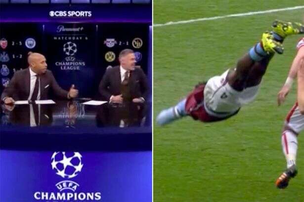 Micah Richards 'roleplays Superman' with dive that has Jamie Carragher in disbelief