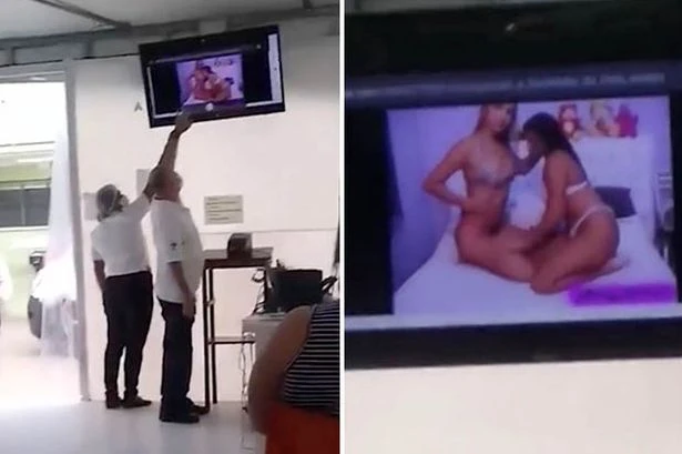Lesbian adult film accidentally plays at Covid vaccination centre as patients confused