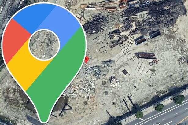 Google maps user makes chilling discovery of desperate message from industrial wasteland