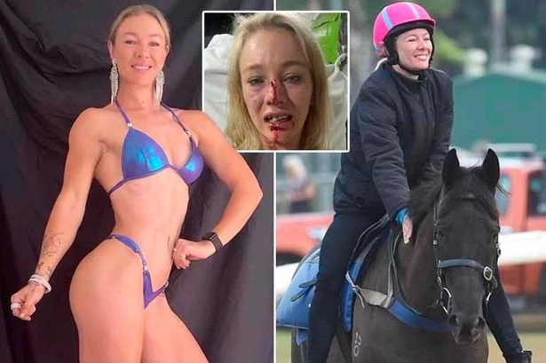 Stunning jockey who had face bashed in by thugs beats trauma as glam bodybuilder