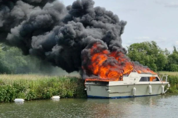 Hero couple walk past burning boat and save four children and two adults
