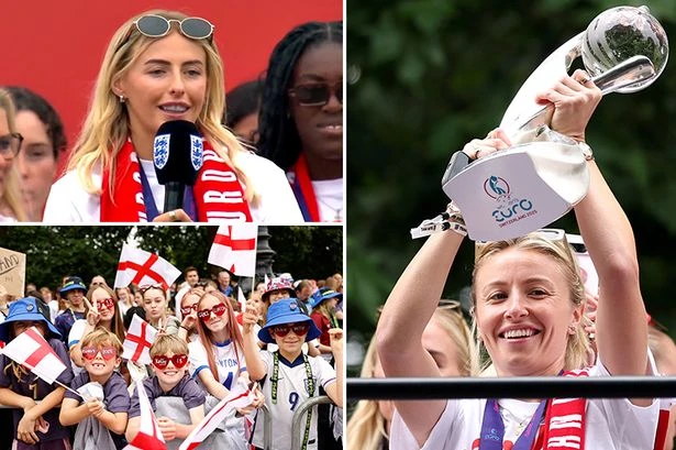 Chloe Kelly swears on TV and Leah Williamson in tears during epic Lionesses victory parade
