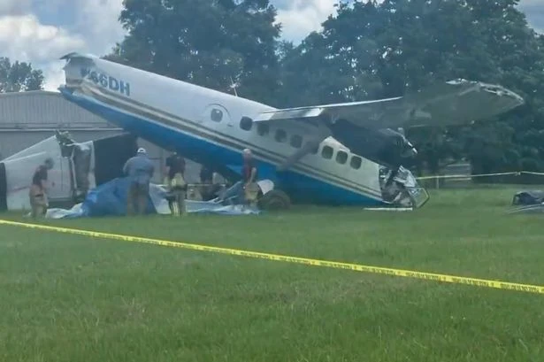 Several injured after skydiving plane crashes near airport with up to 20 people on board