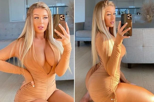 Love Island's Jess Gale flaunts bum in skintight dress as it clings to her curves