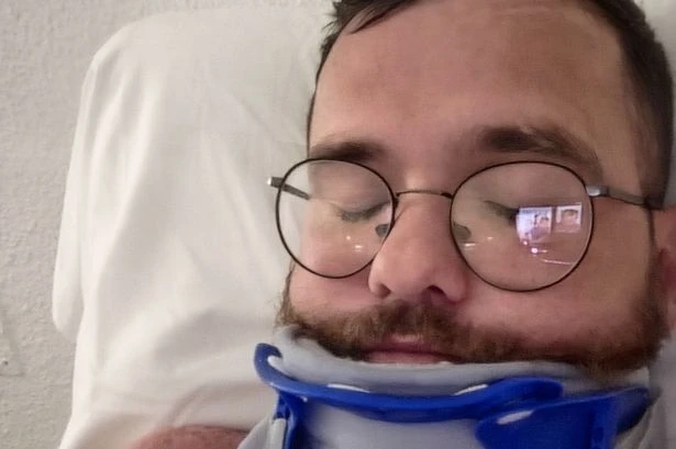 Brit dad breaks neck in Benidorm horror after stranger 'pushed him in shallow pool'