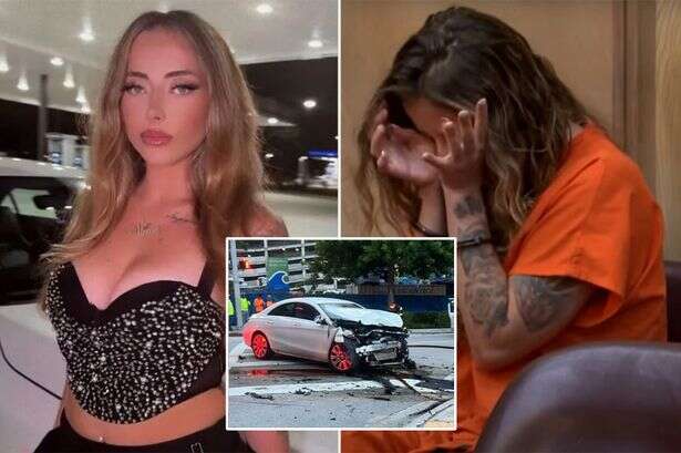 Model 'on pink cocaine' vomits in street after crash telling cops 'I'm from the future'