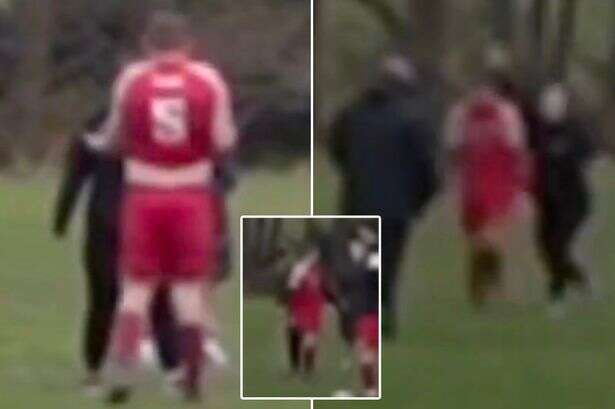 Woman batters 'cheating' partner on footy pitch in 'best moment in Sunday League history'