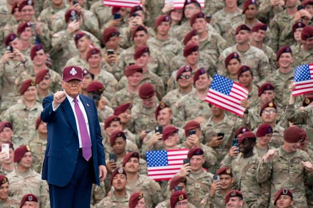 BREAKING Donald Trumps says 'US soldiers will chase you down, crush you' showing military in new video