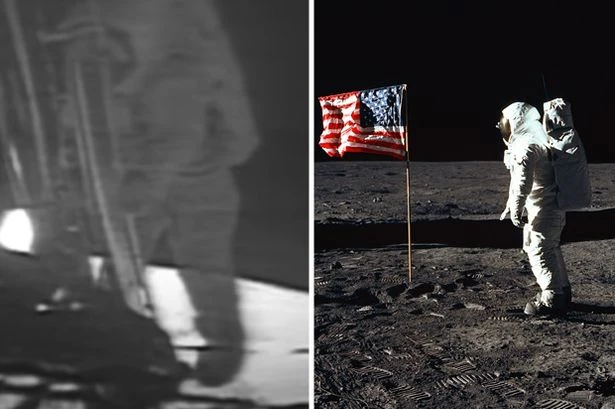 Bizarre claims moon landing faked after 'see-through' astronaut spotted on NASA video