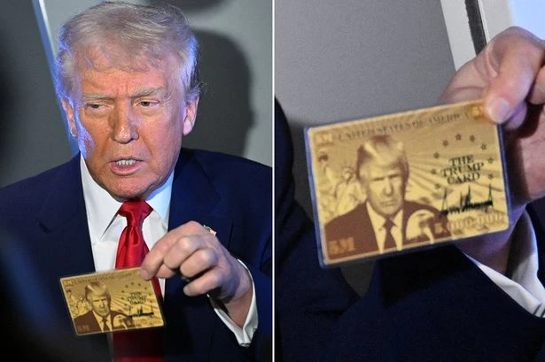Donald 'Willy Wonka' Trump unveils $5million 'golden ticket' with his face on it