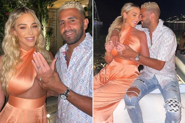 Man City's Riyad Mahrez engaged to ex-footballer's daughter, 23, with £400k ring