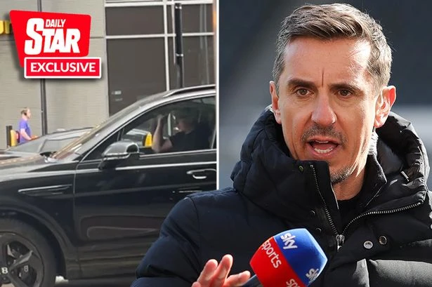 Gary Neville spotted using phone while driving £170,000 Bentley Bentayga