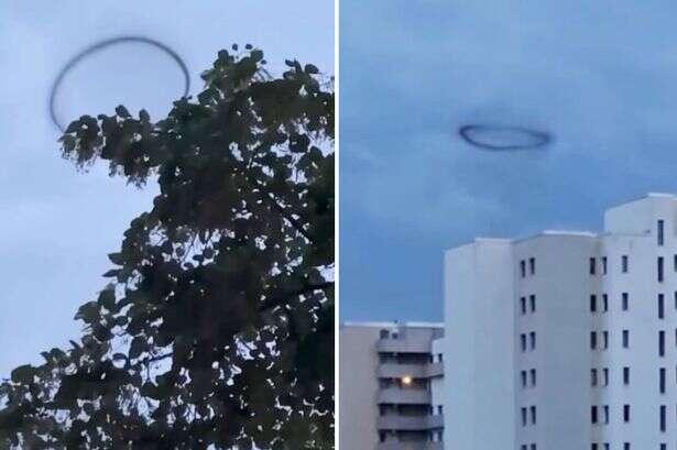 'Are aliens about to land?' – eerie black ring floating in sky spark ET theories