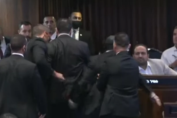 Chaos at Donald Trump address as shouting man rushes at US President