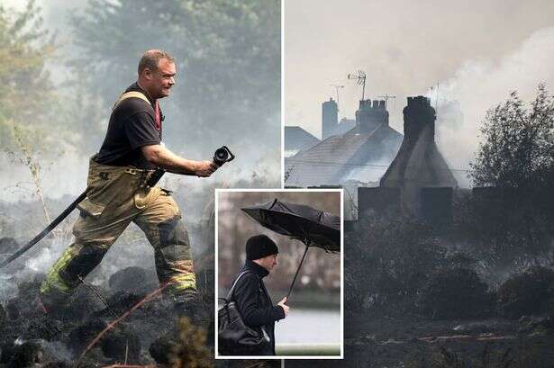 UK is 'on fire' as weather experts issue ominous warning despite rain deluge