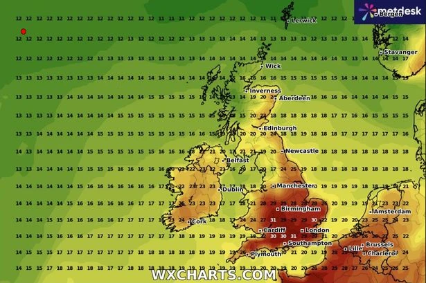 UK weather maps show exact date 32C summer holiday heatwave to bake UK