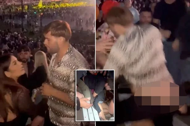 Concert brawl as woman 'knocked out cold' by weirdo for protecting her boyfriend